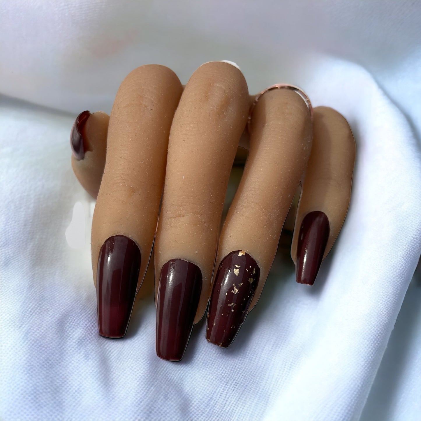 🍫 Modèle Chocolate - Faux Ongles Réutilisables 🍫