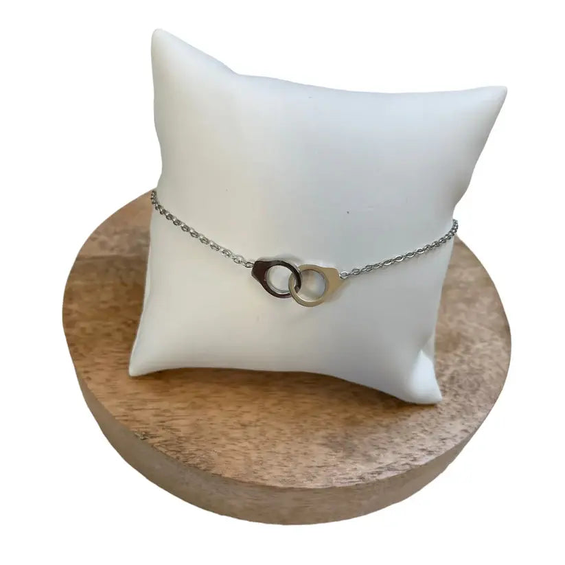 Bracelet menottes argent bijoux fantaisie