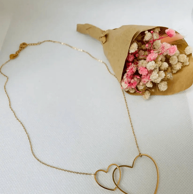 Collier Double Coeur