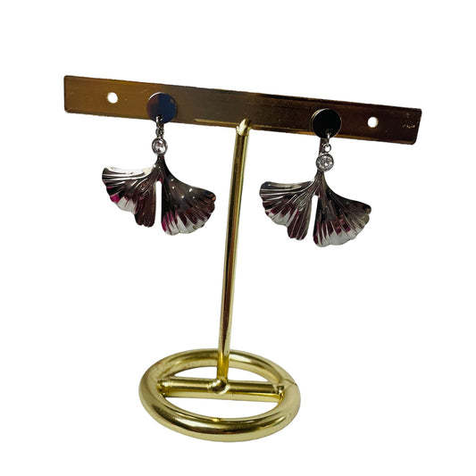 Boucles Ginkgo strass