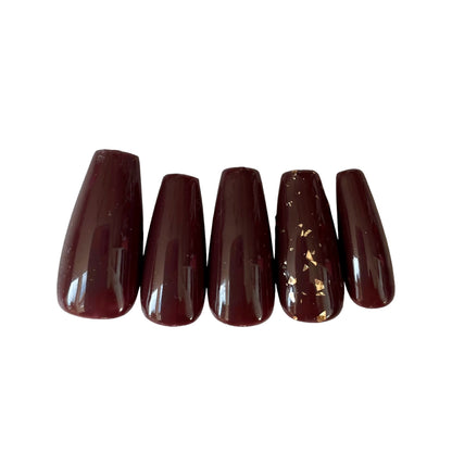 🍫 Modèle Chocolate - Faux Ongles Réutilisables 🍫