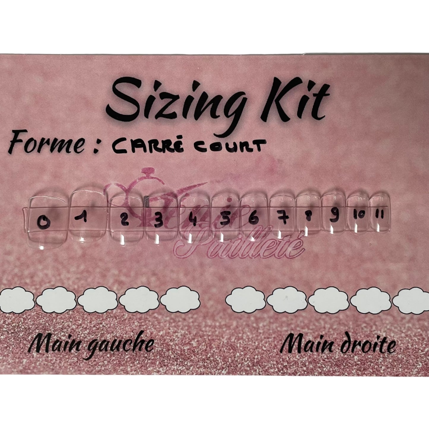 Sizing kit (guide de mesures)