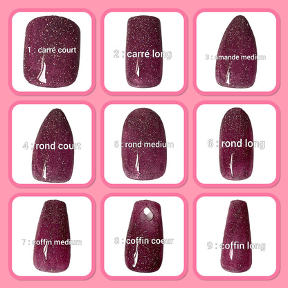 🍫 Modèle Chocolate - Faux Ongles Réutilisables 🍫