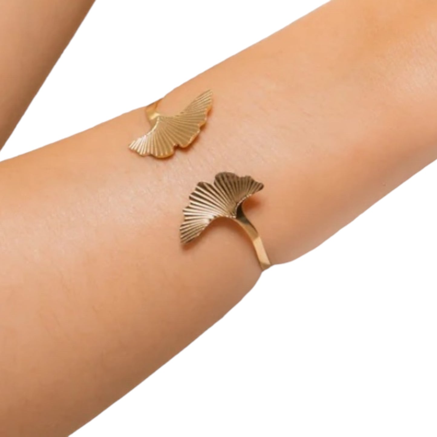 Bracelet Jonc fleur de Ginkgo