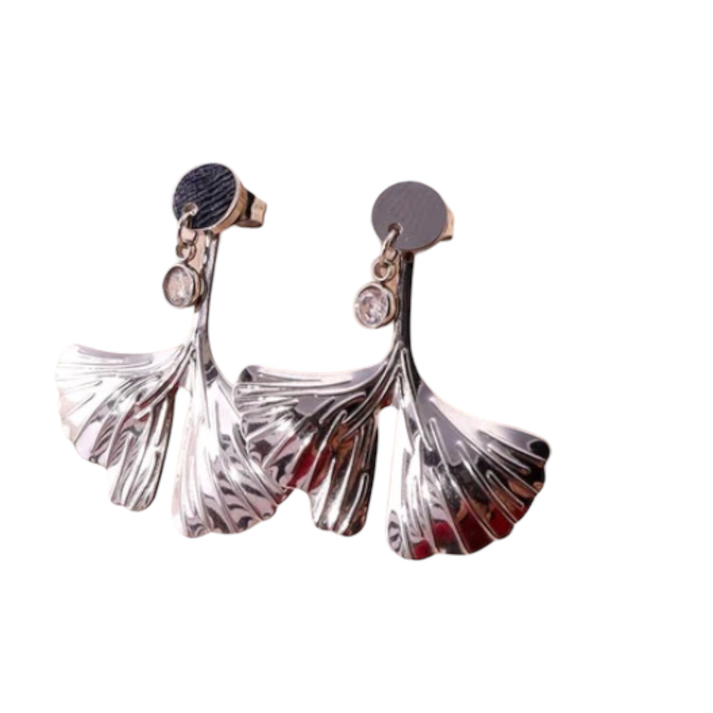 Boucles Ginkgo strass