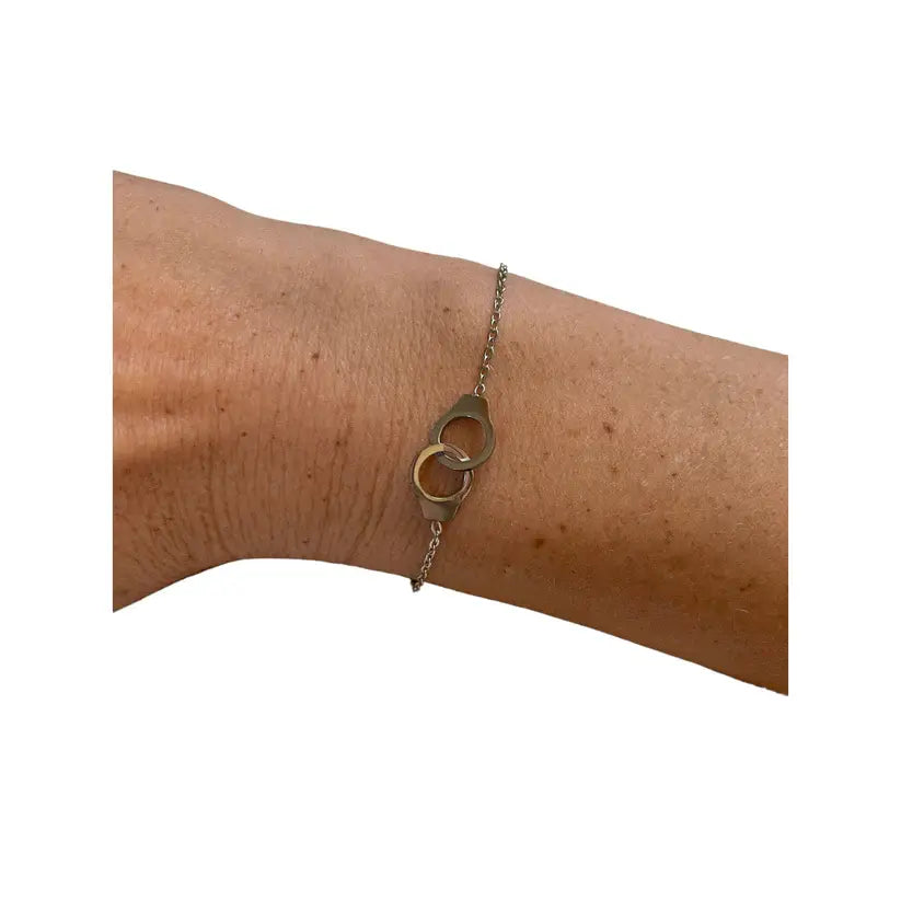 Bracelet menottes argente bijoux fantaisie