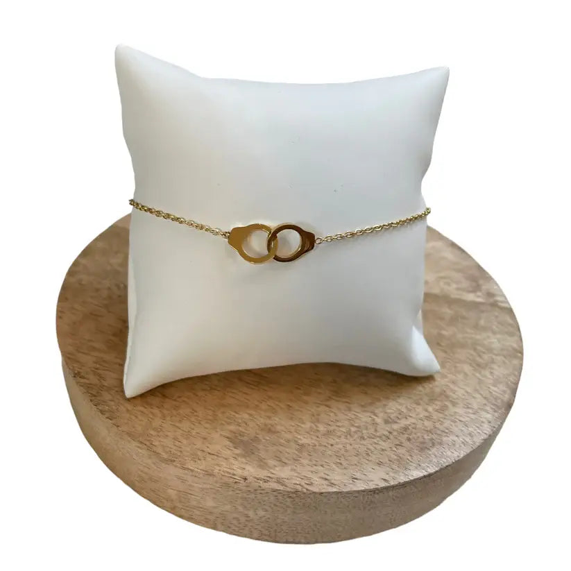 Bracelet menottes dore bijoux fantaisie